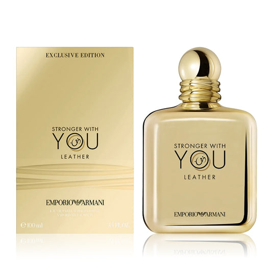 Emporio Armani Stronger with You Leather Eau de Parfum Spray - 100ml (With Box)