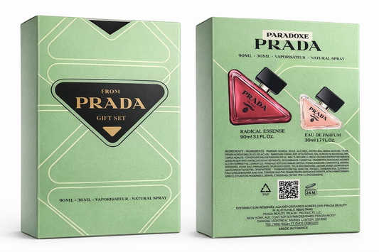 Prada Paradoxe gift set box green for women 1*30ml 1*90ml