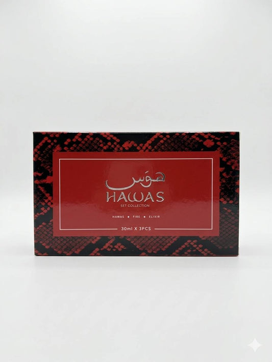 COLLECTION HAWAS FIRE 3*30ML for men