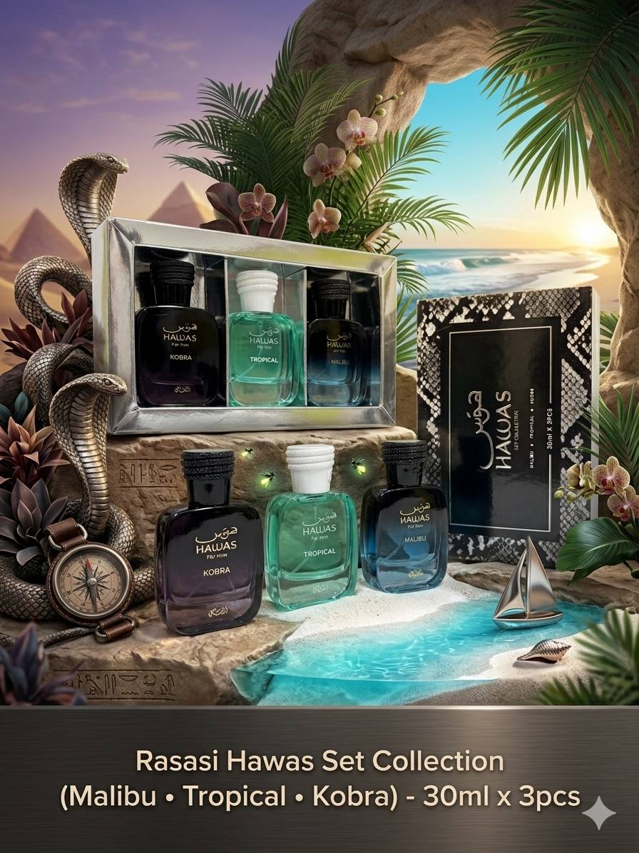 COLLECTION HAWAS KOBRA 3*30ML for men